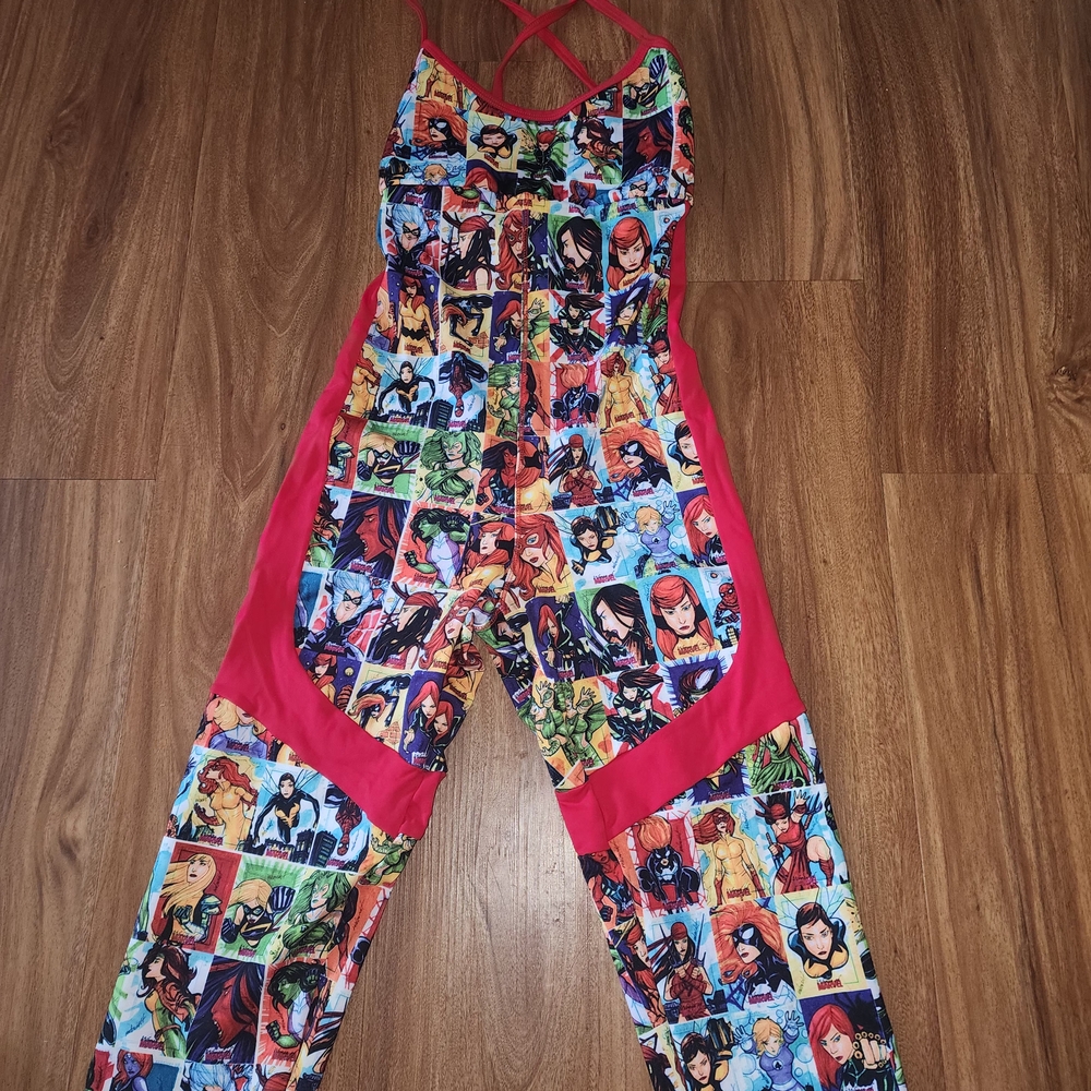 Enteriso Colombiano Colorful Comic Print Jumpsuit